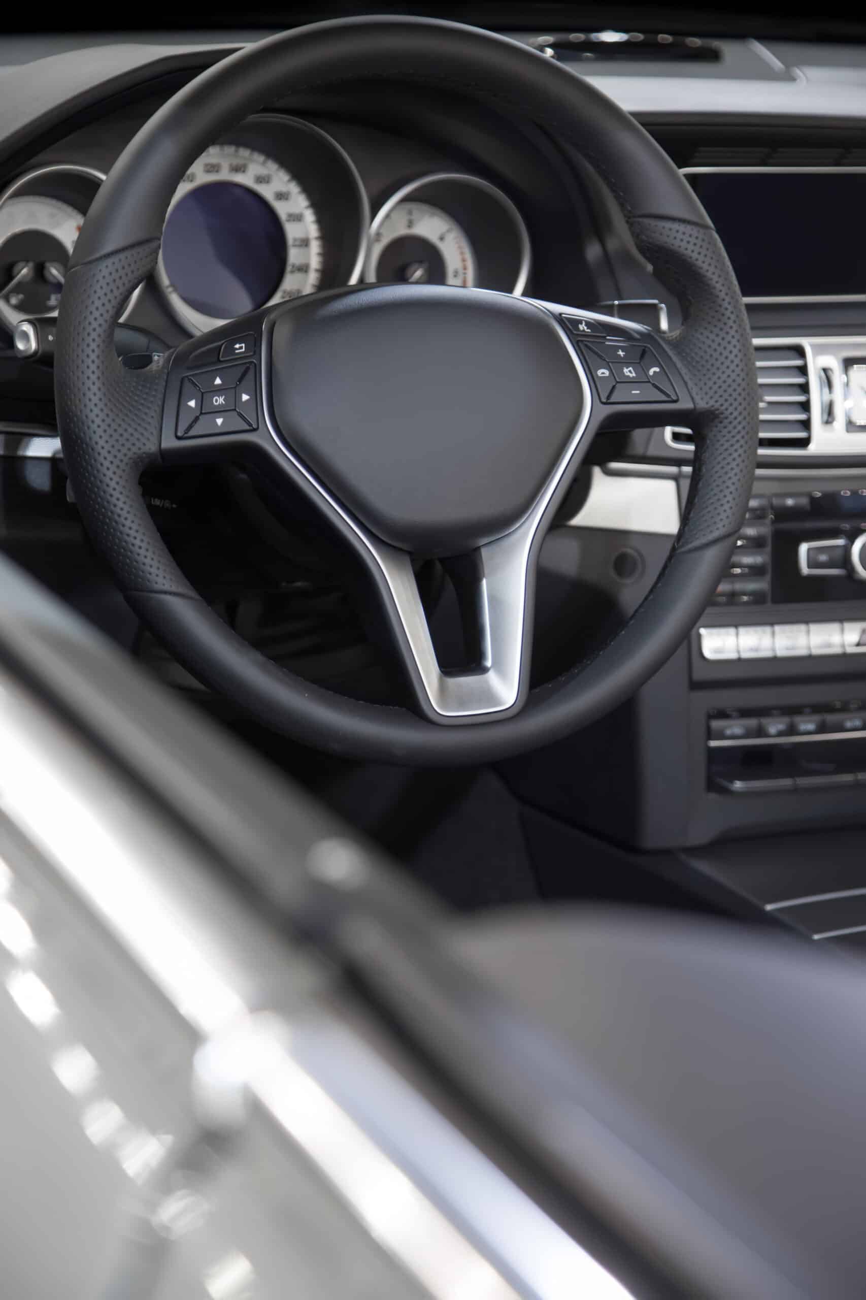 Detail of the car interior